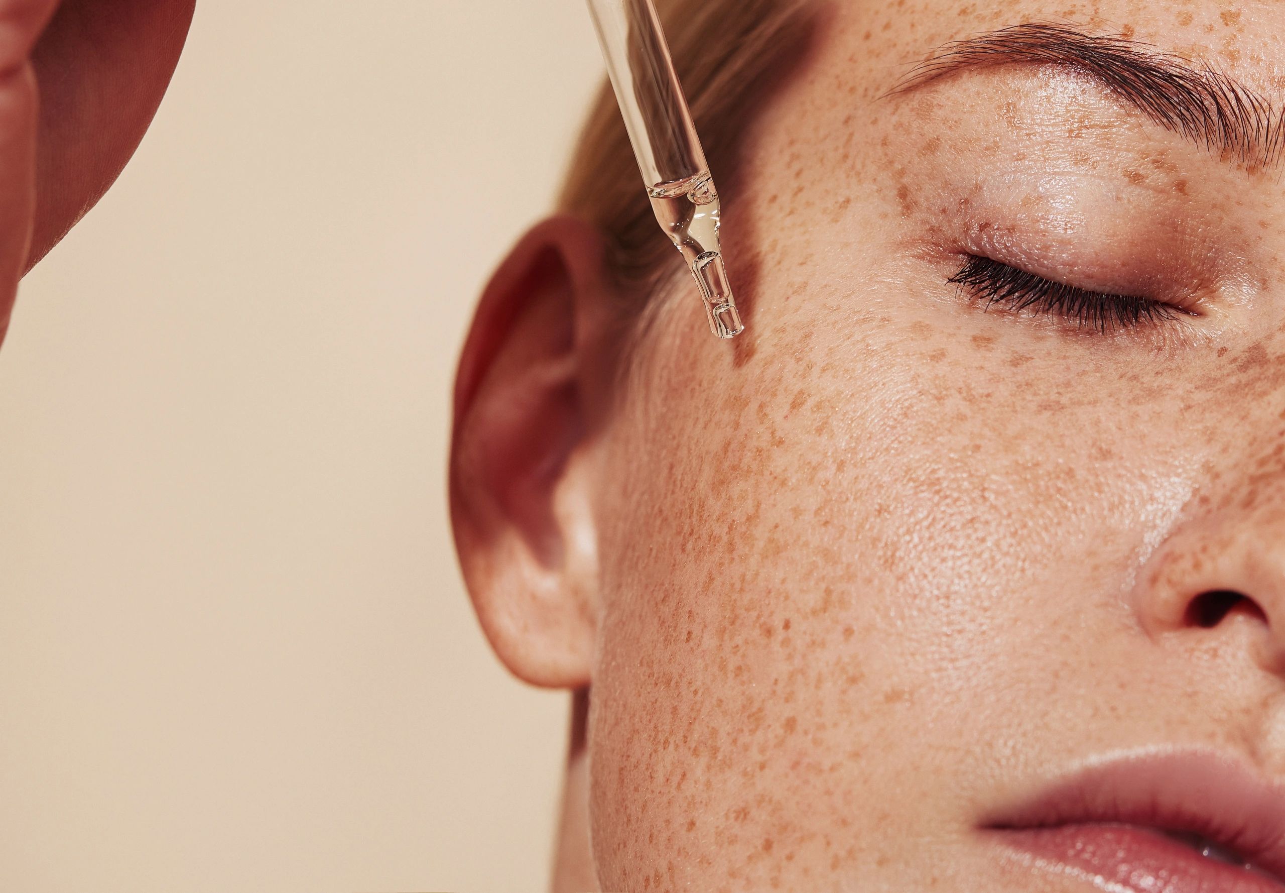 calm skincare treatment closeup