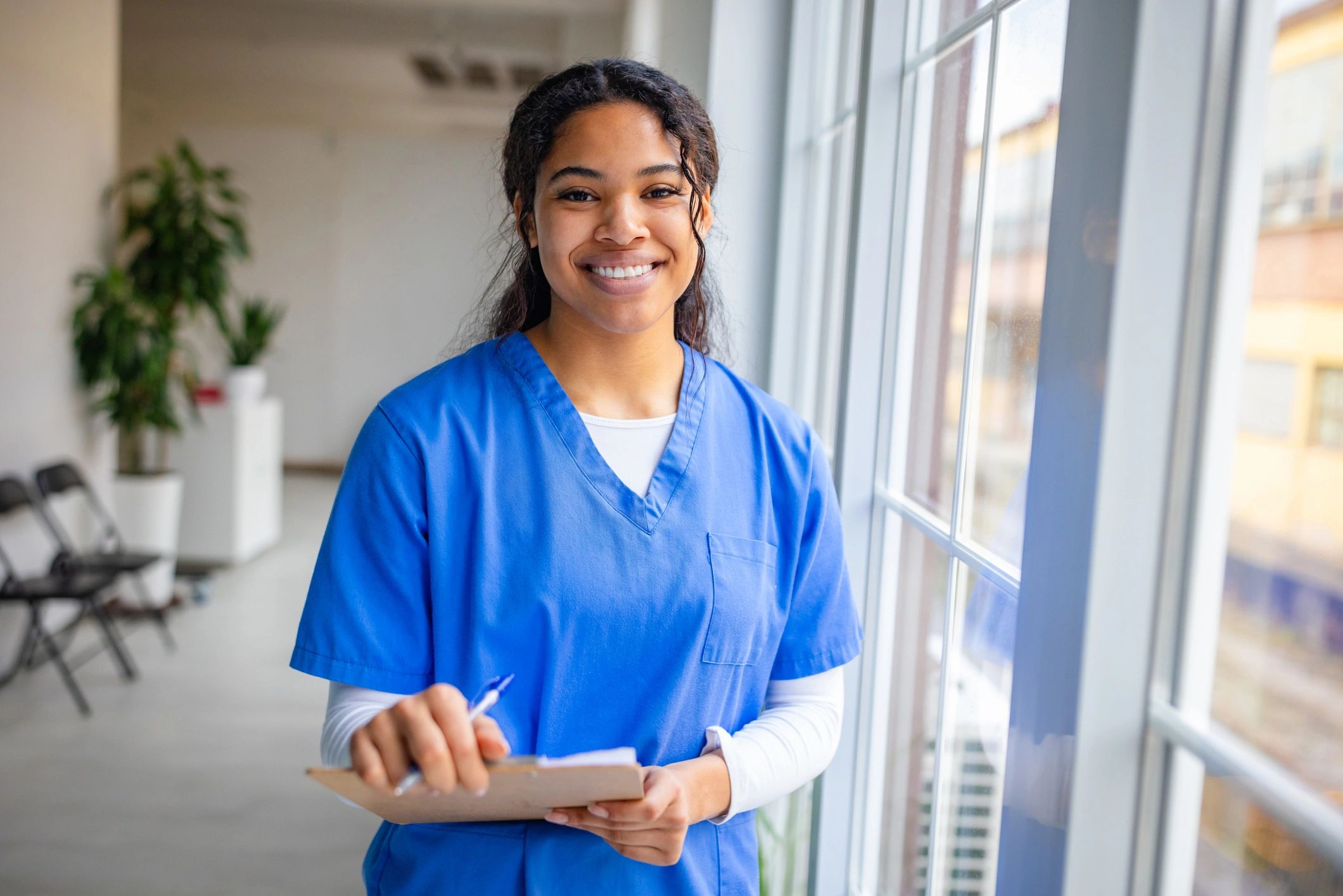 female nurse practitioner professional portrait