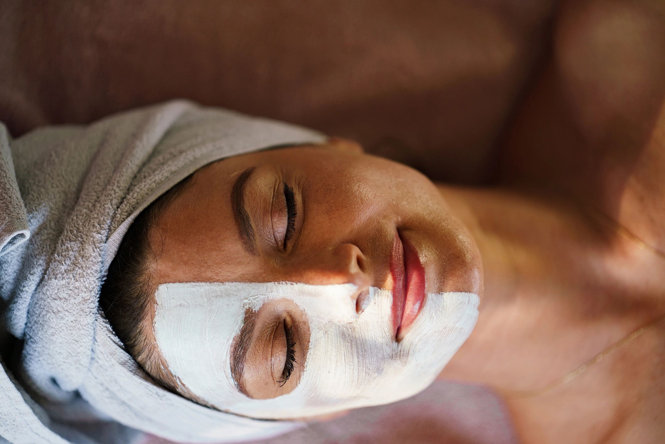 calm skincare treatment closeup